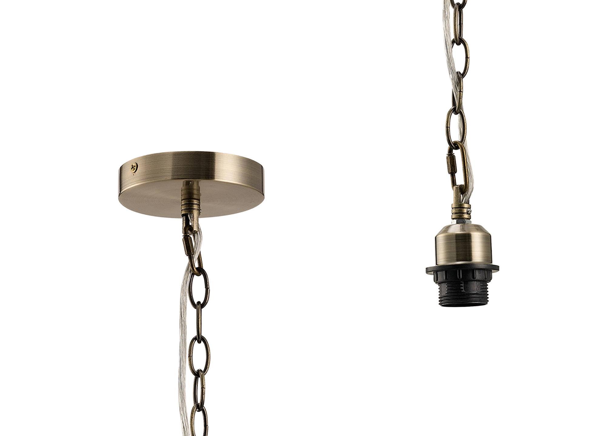 IL60016  Kudo 1 Light Pendant Antique Brass